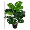Planta Verde Monstera Palmeira Simulada Transfronteiriça Paisagismo Grande Planta em Vaso de Chão Decoração de Casa Hotel Estilo Nórdico Planta