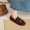 Mocasines de borla de un paso Otoño Suela blanda Corte profundo 2026 Casual Estilo Old Money Mules Mujer Nueva Moda Retro