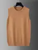 Nuevo Chaleco Suéter Sin Mangas para Hombre Otoño/Invierno 2026, Tejido de Cuello Redondo, Estilo Coreano, Chaleco Suéter para Hombre