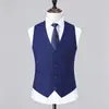 Comercio Exterior Transfronterizo Chaleco para Traje de Hombre Corte Ajustado Un Botón Novio Padrino Boda Ropa Formal de Negocios Chaleco para Traje