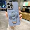 Adecuado para Funda de Teléfono Móvil Apple 17 Galvanizado Todo Incluido Iphone15Pro Soporte de Molino de Viento Grande Descompresión Anti-Caída Cubierta Protectora