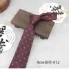 Gravata para Homens, Formal de Negócios com Listras e Bolinhas 8cm, Cor Vinho Café, Acessório para Camisa Social
