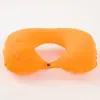 Suministro Directo de Fábrica Almohada Inflable de Seda de Leche Presionable Almohada Inflable para Cuello Portátil para Viajes en Avión Guardable Almohada Inflable en Forma de U