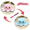 Muñeco de Pulpo Reversible Lindo Transfronterizo Juguete de Peluche de Pulpo Reversible Muñeco de Calamar Muñeco de Trapo Tono de Sacudida