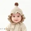 Gorro de Lana para Bebé, Bola Linda, Elegante Gorro de Elfo Puntiagudo, Gorro de Punto Cálido de Invierno para Bebé de Pocos Meses con Protección para Orejas