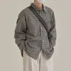Colección de otoño: Camisa a cuadros retro de estilo japonés de manga larga, unisex, perfecta para usar en capas como prenda interior o exterior, moderna y elegante