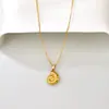 L235 Moda Transfronteriza al por Mayor Collar con Colgante de Caracola de Acero Inoxidable Joyería Estilo Océano para Mujer 18K