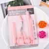 Marion nuevo traje combinado para recortar cejas cuchillo para recortar cejas pinza para cejas tijeras para cejas acero inoxidable 3 herramientas de belleza
