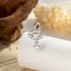 Pendientes Únicos Estilo Ins de Ala de Ángel Corazón Circonita Tornillo Hensen Perforación de Hélice