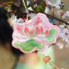 [Qian Li] Bolso Hanfu bordado antiguo vintage con accesorios de loto bordados, bolso Guofeng para teléfono móvil, accesorios de bolsillo