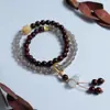Pulsera Natural Tianshan Cui Calabaza Buda Multicírculo Hilo de Mano Novia Cuentas Tianshan Cui Pulsera de Hilo de Mano Multicírculo