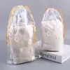 Bolsa con cordón esmerilada de animales pequeños y frutas impresa, bolsa de mano para joyería, bolsa de almacenamiento, bolsa de plástico personalizada, almacenamiento impermeable