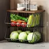 Estante de Almacenamiento para Cocina, Caja de Snacks Doméstica de Pie, Cesta para Juguetes, Frutas y Verduras para Sala de Estar, Carrito de Verduras, Estante de Almacenamiento Multicapa