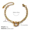 Pulsera de Moda Europea y Americana Collar de Oro de 18K Cadena en Forma de O Collar de Cristal Pulsera de Perlas Collar de Circonita Joyería de Acero Inoxidable