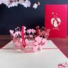 Tarjetas de felicitación tridimensionales dulces de boda al por mayor invitaciones románticas 3D para enamorados sobre rojo regalo de San Valentín Tanabata flores