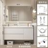 Combinación de Gabinete Inteligente para Baño Estilo Crema Lujo Ligero Moderno Simple Baño Cerámica Lavabo Integrado Lavabo Lavabo