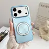 Adecuado para iPhone 18 Pro Max, con un soporte magnético giratorio tipo piel y una funda protectora de cobertura total resistente a caídas para el Apple 17 Pro Max