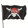 Bandera de Piratas de Suministro Transfronterizo Bandera Pirata Calavera Bandera Pirata 3*5 pies Halloween