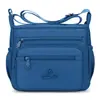 Bolso bandolera multicapa de nailon, gran capacidad, ligero, adecuado para ir al trabajo, simple y versátil, bolso pequeño de nailon