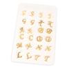 Pendientes geométricos transfronterizos de acero inoxidable con letras y personalidad europea y americana para mujer F9510