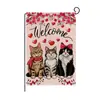 Bandera de Jardín para el Día de San Valentín 2026 Nuevo Patrón de Amor Impreso Atmósfera del Día de San Valentín Bandera Decorativa Personalizada con Fotos