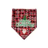 Cachecol Triangular de Natal para Pet da Amazon Cachecol para Cachorro Atacado Decoração de Natal Estampado Novo Cachecol Transfronteiriço