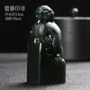 Sello de Zafiro de Jade Hetian de Xinjiang Material Fino Sello Pixiu Colección de Pintura Caligráfica Xianglong Sello Sello Tallado en Sello Mango Venta al por Mayor