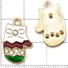 Mezcla 30 Aleaciones de Metal para Goteo de Aceite Navideño para Pulseras y Collares DIY, Accesorios de Joyería de Papá Noel, Muñeco de Nieve, Cascabeles, Alce