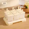 Molde para helado casero, paletas heladas, paletas heladas caseras, helado casero, bloque de hielo congelado, sorbete, helado casero, paleta helada