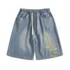 Atacado Comércio Exterior Shorts Jeans Verão Lavados Shorts Bordado Bambu Soltos Jeans Moda Urbana Tendência