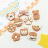 Color curry serie chocolate caricatura diy pegamento de crema funda de teléfono móvil pulsera tocado pasador accesorios de resina venta al por mayor