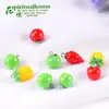 Accesorios para llavero con diseños de fruta ojo de oveja, fresa y manzana. Llaveros hechos a medida para adornos colgantes creativos y piezas decorativas