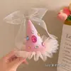 Presente de aniversário infantil: Faixa de cabelo de bolo de morango, faixa de cabelo de desenho animado fofa para meninas, faixa de cabelo de bebê, não aperta a cabeça, acessório de cabelo para menininha