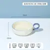Vajilla de Cerámica ShunxiangCampanilla de Viento AzulJuego de Tazón y Plato para Uso Doméstico, Estilo Crema de Lujo Ligero con Color Bajo Esmalte de Alta Gama