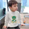 Camiseta de Manga Larga de Primavera para Niños y Niñas Medianos y Grandes De Rong Primavera y Otoño Camiseta Fina de Manga Larga Camiseta Básica Infantil Moderna