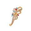 Broche Colorido de Broca Olho de Cavalo Fita Laço Broche Liga Inlaid Strass Pino Terno Vestido Xale Corsage
