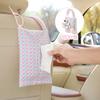 Caja de Pañuelos para Coche Lluvia Azul, Caja de Pañuelos Colgante Multifuncional para Coches, Estilo Creativo Crema, Doble Uso para Hogar y Coche, Bolsa Colgante para Pañuelos
