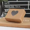 En stock puesto mayorista caja de embalaje para jabón artesanal caja para embalaje de cojín de jabón de té para joyería caja de papel Kraft con ventana abierta