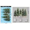 Decoraciones navideñas, pegatinas de cristal de copo de nieve blanco invernal, pegatinas electrostáticas de cedro verde Amazon transfronterizas