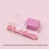 Kit de Limpeza e Cuidados para Unhas Artificiais Vestíveis Mini Bloco Esponja para Unhas Palito de Madeira Kit de Ferramentas para Manicure