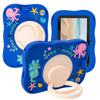 Funda de silicona de caballito de mar Q88 de 7 pulgadas para niños, funda protectora de silicona giratoria de dibujos animados de 7 pulgadas, funda protectora plana de silicona de 7 pulgadas