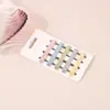Presilhas de Cabelo Coloridas Estilo Coreano Ins, Grampos Frescos e Simples, Conjunto Versátil de Presilhas Laterais Estilo Coreano