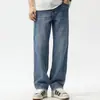 Ropa popular para hombre/pantalones de pierna ancha rectos holgados de moda para primavera, jeans versátiles casuales, estilo recto holgado para hombre