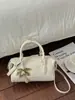 Bolso de mano de moda otoño e invierno, bolso tote pequeño, bolso de mujer, nuevo modelo 2025, bolso tipo almohada de color liso simple, bolso cruzado texturizado