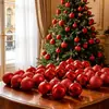 Decorações de Natal mais vendidas transfronteiriças conjunto de bolas de Natal 5/6/8cm bolas plásticas coloridas galvanizadas enfeites para árvore de Natal