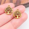 Serie Árbol de la Vida Transfronterizo Caliente Accesorios de Joyería DIY Pulsera Hueca Pendientes Collar Llavero Colgante
