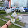 Casamento simulação de flores atacado 6 bela peônia outono cor multi-cabeça requintado peônia casamento decoração da estrada flores falsas