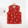 Chaleco Sin Mangas Estilo Chino Nuevo para Madre Joven 2025 Otoño Nueva Moda Top Chaleco Bordado Retro