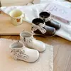 Botines de tobillo dulces y de moda con lazo de otoño para niños, nuevas botas cortas 2026 para niñas, Botas tipo Martin de estilo británico