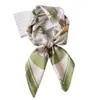Lenço de Seda Novo de Primavera Lenço Quadrado Pequeno Lenço Feminino Versátil Lenço Estampado Narciso Lenço de Pescoço Lenço Quadrado Pequeno